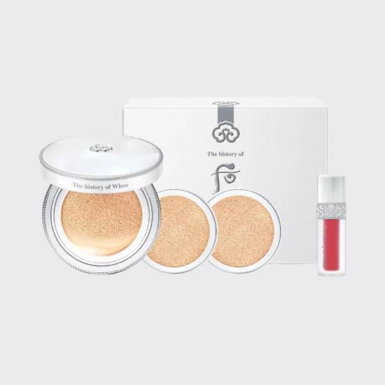 Whoo Seol Radiant White Moisture Cushion Foundation SPF50+/PA+++ #No21 + 2 Refills + Gift