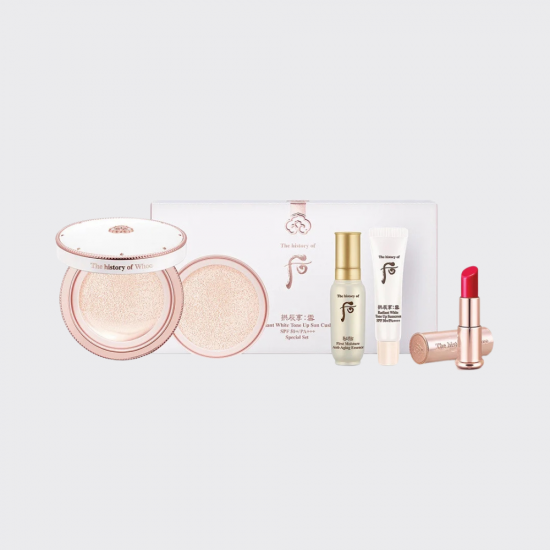 Whoo Seol Radiant White Tone Up Sun Cushion + Mini Gifts
