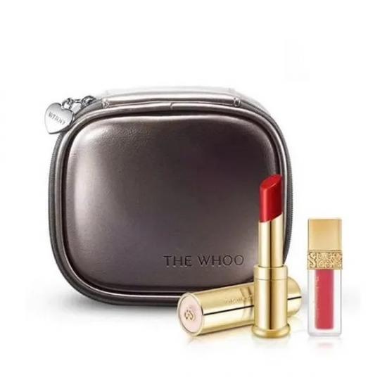 Whoo Gongjinhyang Mi Glow Lip Balm - Red Wine Pouch Set
