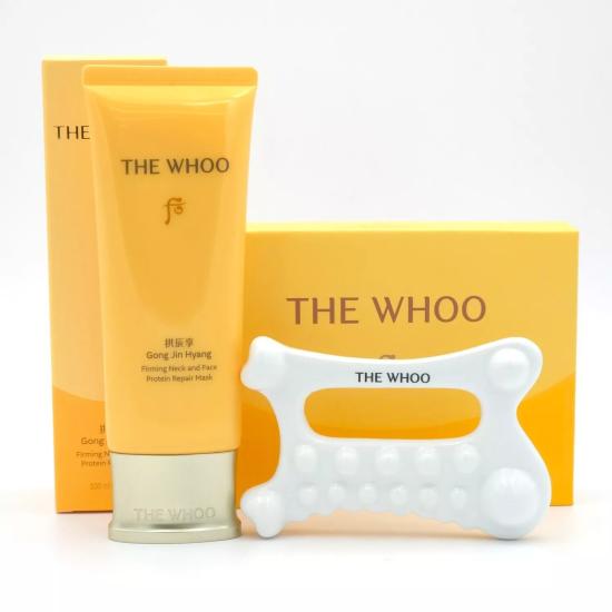 Whoo Gongjinhyang Firming Neck And Face Protein Repair Cream Mask 100ml - Elastic Shaping Ceramic Gua Sha