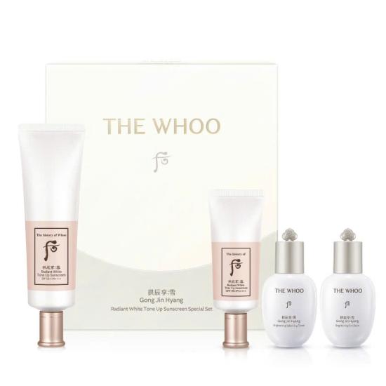 Whoo Radiant White Tone Up Sunscreen SPF50+ PA++++ 50ml + 25ml + Mini Gifts