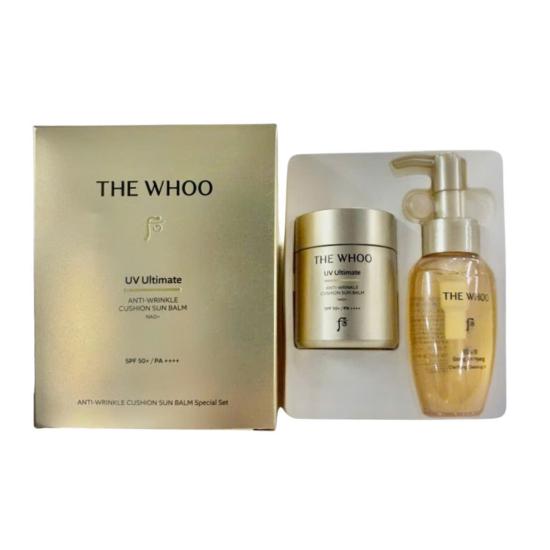 Whoo UV Ultimate Anti Wrinkle Cushion Sun Balm SPF50+ PA++++ 13g + Cleansing Oil 40ml