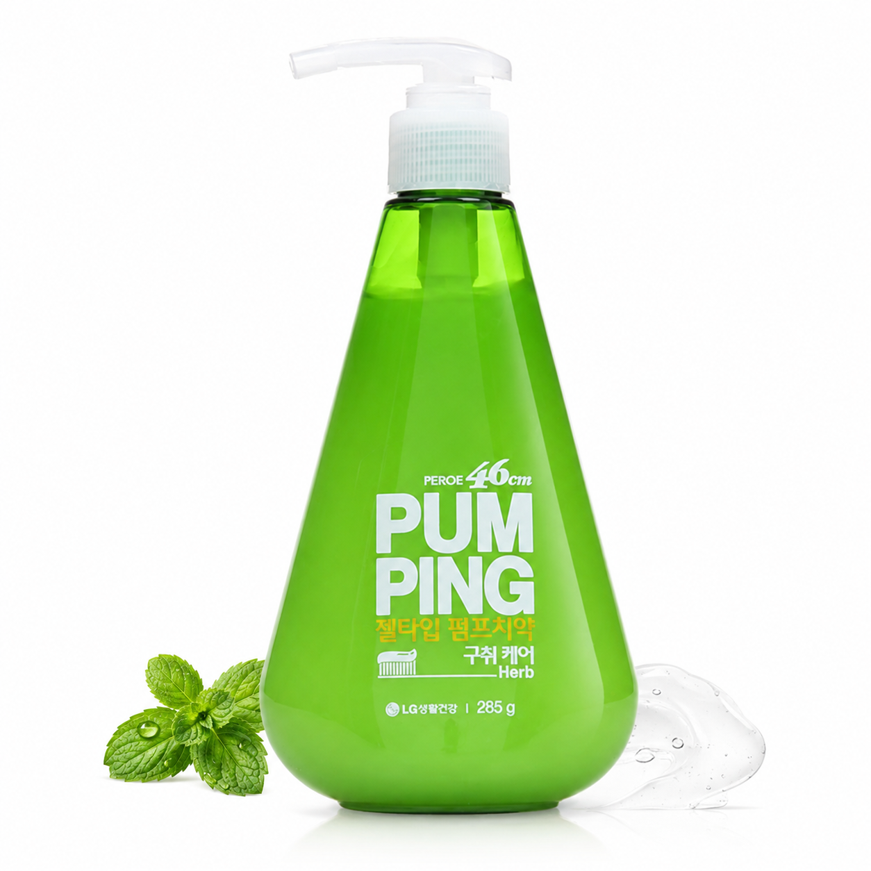 Perioe 46cm Pumping Gel Type Toothpaste White Care Herb 285g