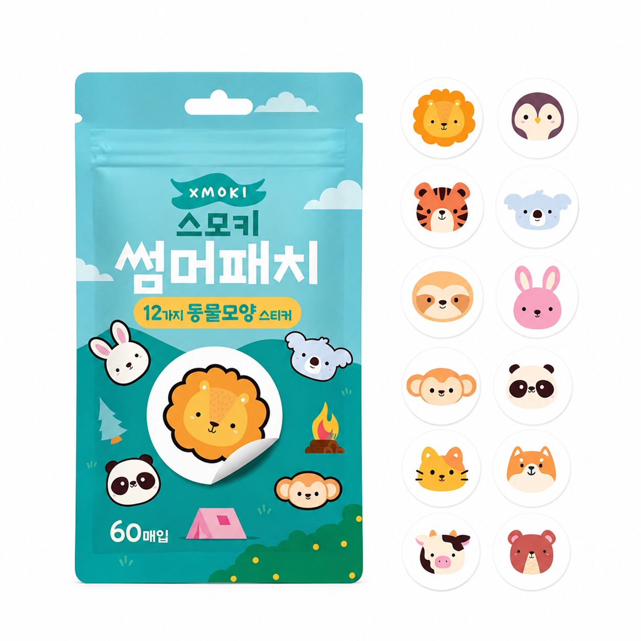 Xmoki Animal Summer Patch 60ea 2pcs