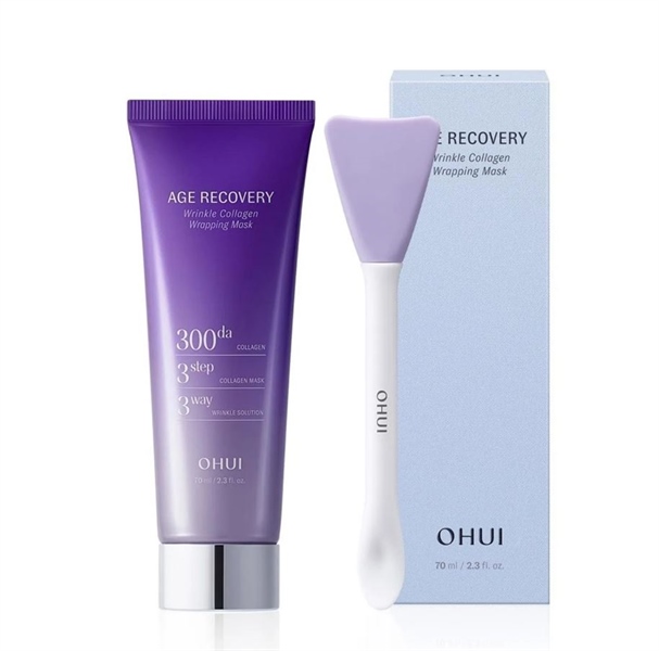 Ohui Age Recovery Wrinkle Collagen Wrapping Mask 70ml - Silicone Brush