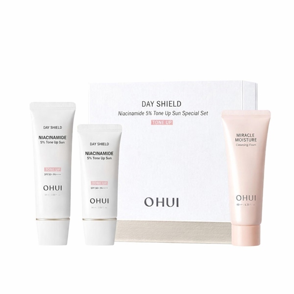 Ohui Day Shield Niacinamide 5% Tone Up Sun Special Set 50ml & 30ml