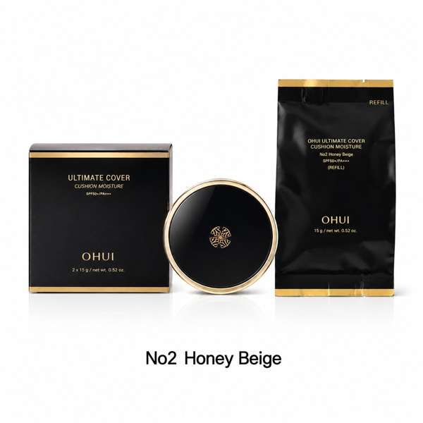 Ohui Ultimate Cover Cushion Moisture #No2 Honey Beige & Refill