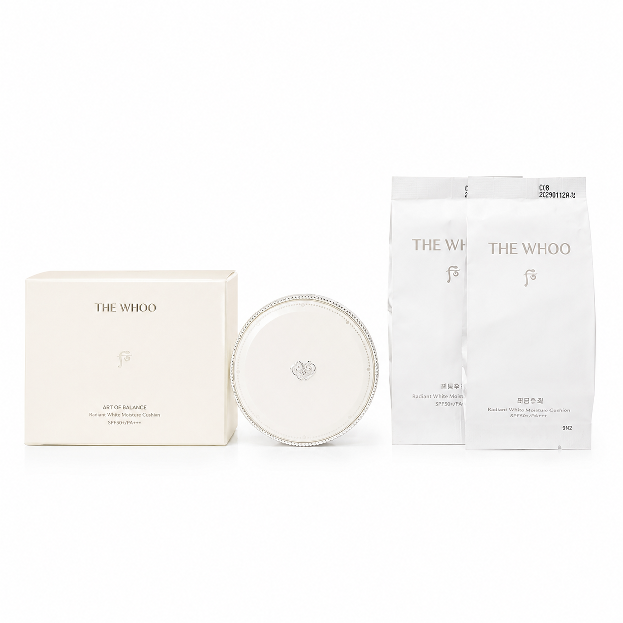 Whoo Gongjinhyang Seol Radiant White Moisture Cushion Foundation #No21 & 2 Refills