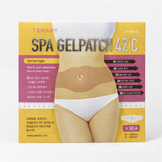 Ttmary Spa Gelpatch 42°C Belly Fat Burning Patches 5 Sheets