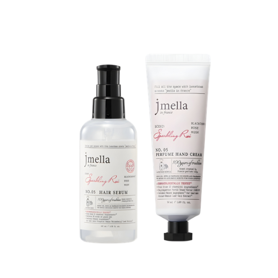 Jmella In France #No5 Sparkling Rose Hair Serum 100ml - Hand Cream 50ml
