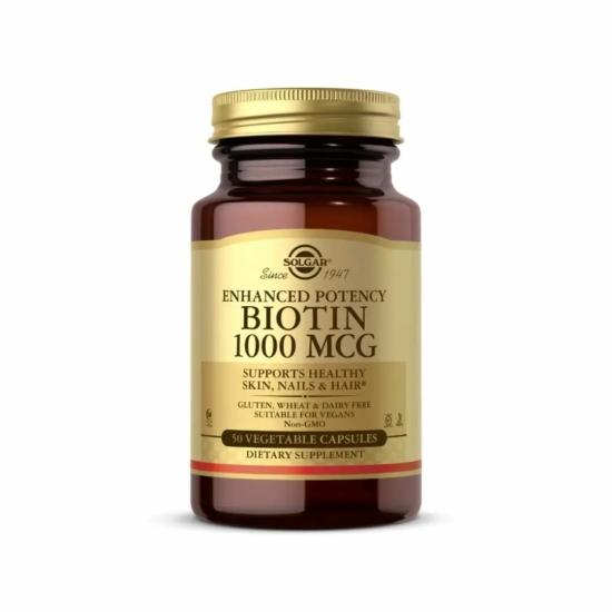 Solgar Biotin 1000mcg 50 Vegetable Capsules