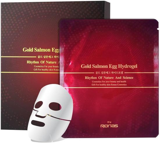 Ronas Gold Salmon Egg Hydrogel Mask 10 Sheets