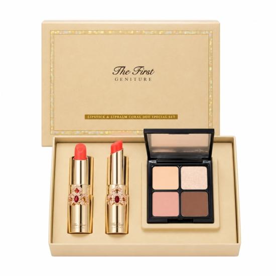 Ohui The First Geniture Liptick Lip Balm Coral Duo Special