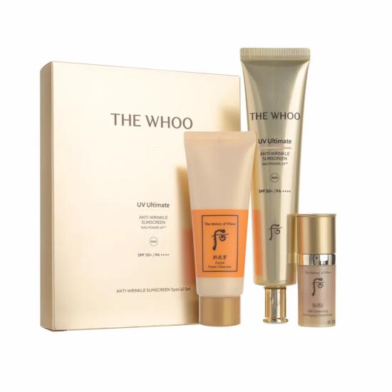 Whoo UV Ultimate Anti-Wrinkle Sunscreen NAD Power 24 SFF 50+ PA++++ 75ml + Mini Gifts