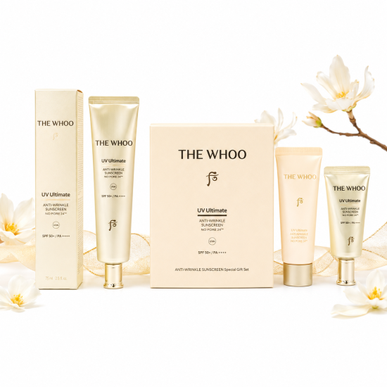 Whoo UV Ultimate Anti-Wrinkle Sunscreen 75ml & 25ml & Special Gift