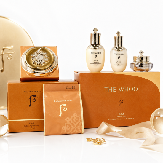 Whoo Cheongidan Radiant Essence Cushion #No21 & 1 Refill & Mini Set 3ea