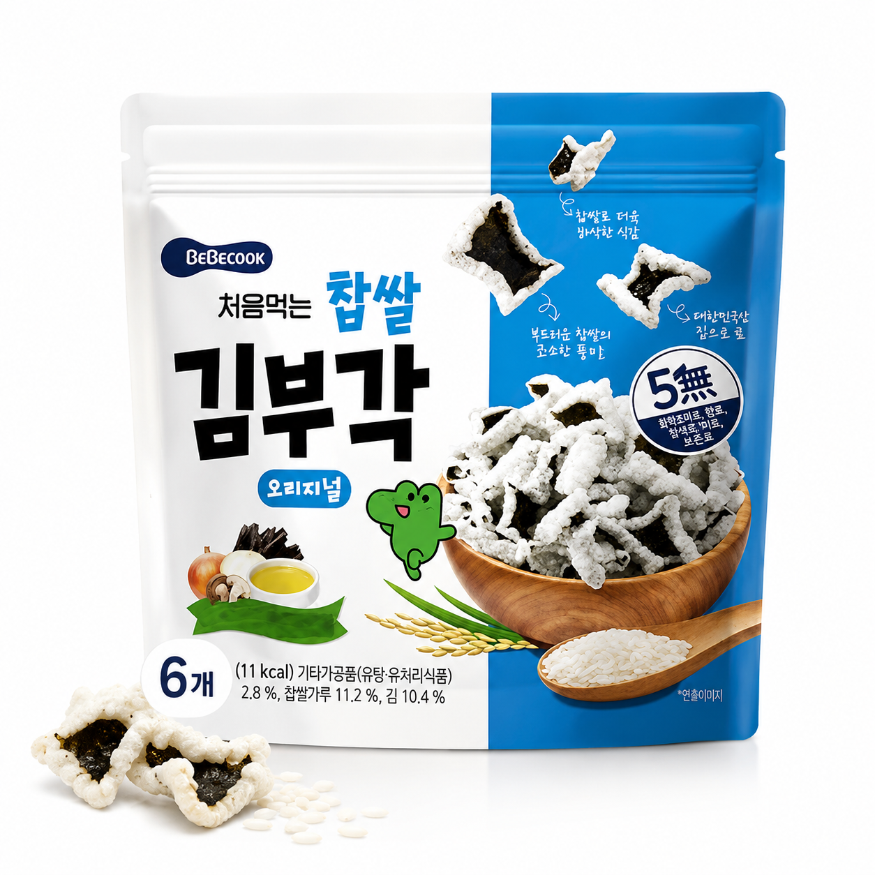 BeBecook My First Seaweed Crisps Original 6pcs