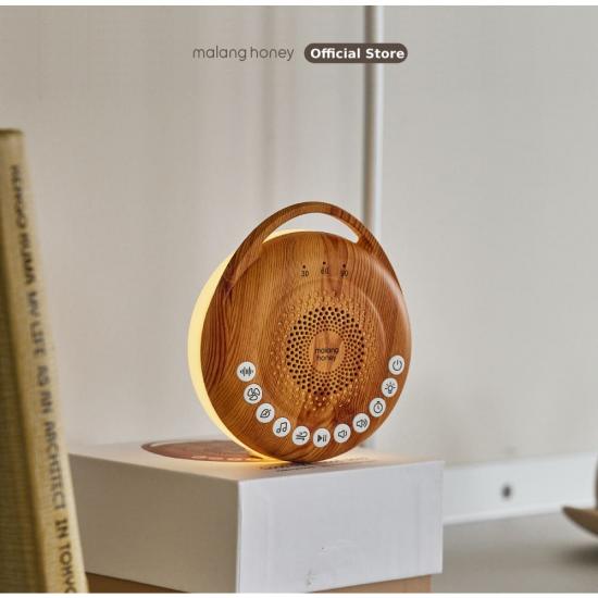 Malang Honey Newborn Baby White Noise Generator - Natural Wood Color