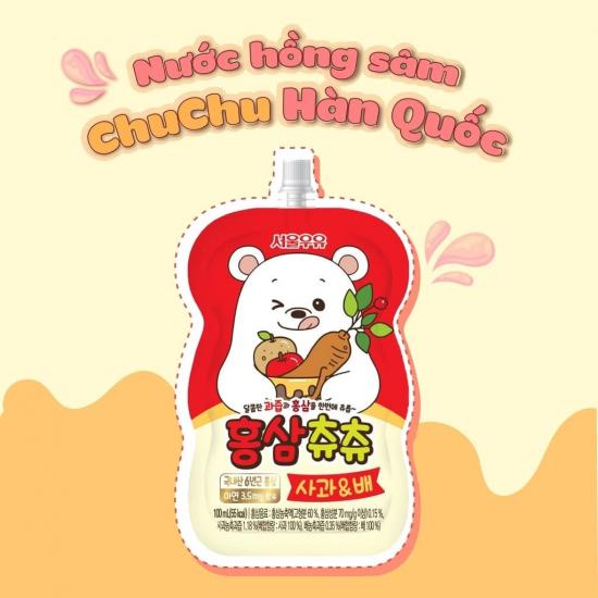Chuchu Red Ginseng Drink For Children 10pcs - Grape & Blueberry Flavor