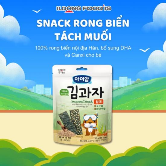 Set Ildong Roasted Seaweed 10m+ - Sesame Flavor 5pcs