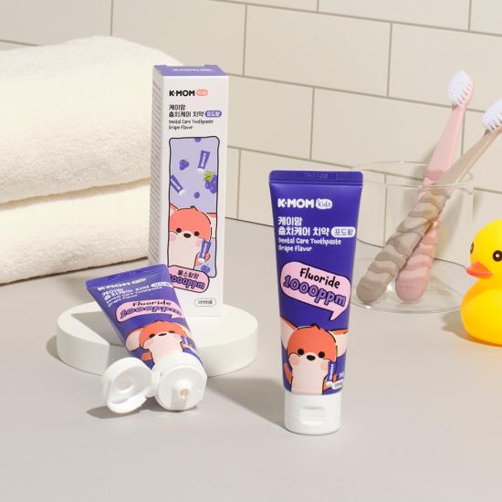 Set K-Mother Toothpaste for Kids 3y+ - Grape Flavor 4 pcs