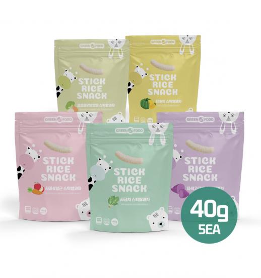 Set Green One Food Stick Rice Snack - Mix 5pcs