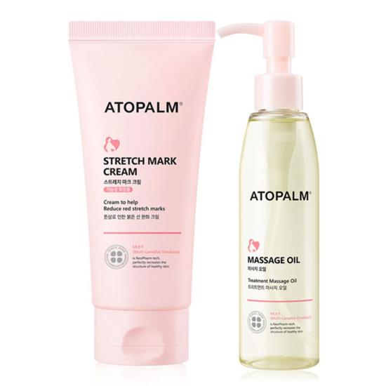 ATOPALM Maternity Stretch Mark Cream 150ml & Massage Oil 120ml