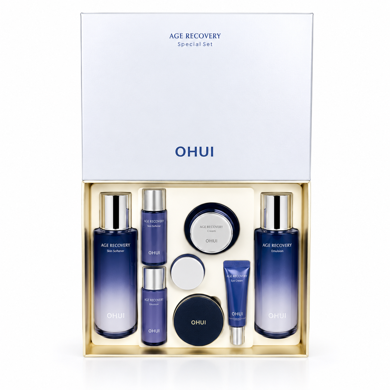 OHUI Age Recovery - Toner 150ml - Emulsion 140ml - Cream 25ml - Mini Gifts