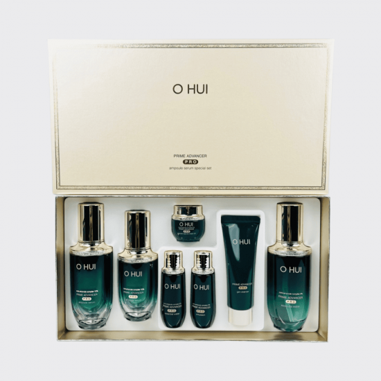 OHUI Prime Advancer PRO Ampoule Serum - Serum 50ml + Toner 100ml + Mini Gifts