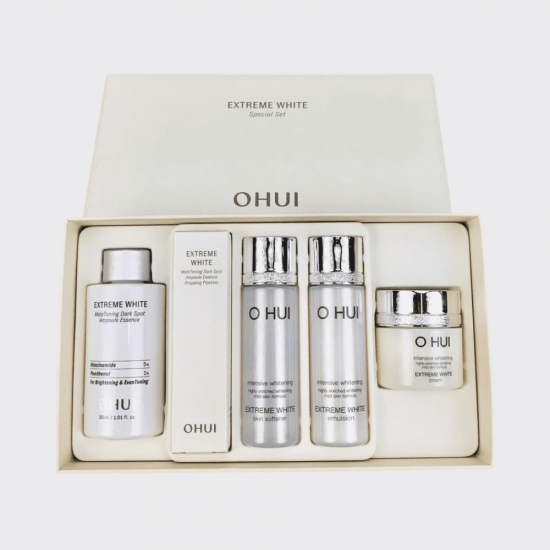 OHUI Extreme White MelaToning Dark Spot Ampoule Essence 30ml + Mini Gifts