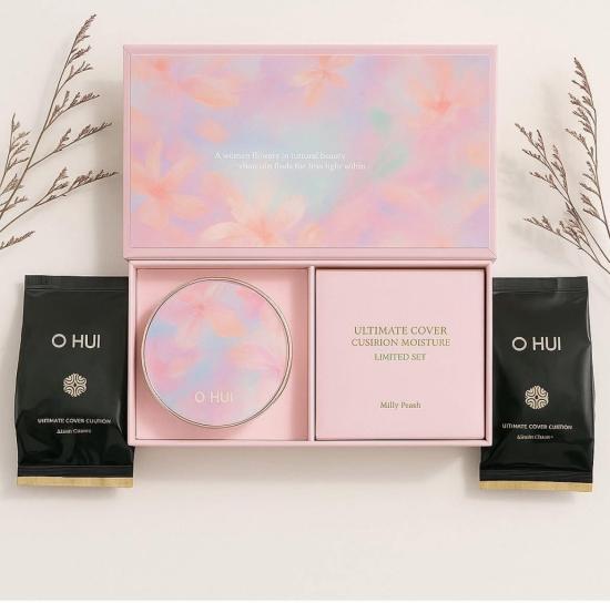 OHUI Ultimate Cover Cushion Moisture Flower Edition 2025 #No21 + 2 Refills