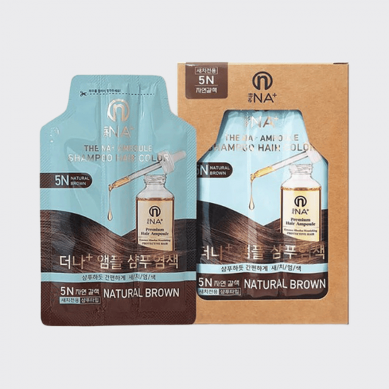 The Na Plus Dyeing Ampoule Shampoo - Natural Brown