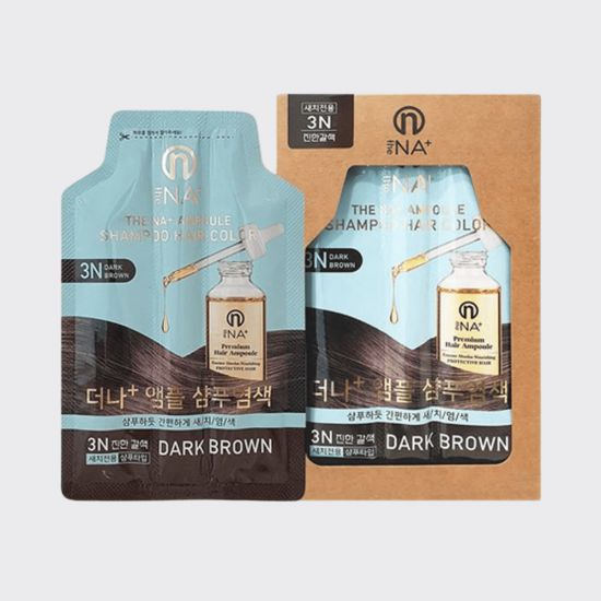 The Na Plus Dyeing Ampoule Shampoo - Dark Brown