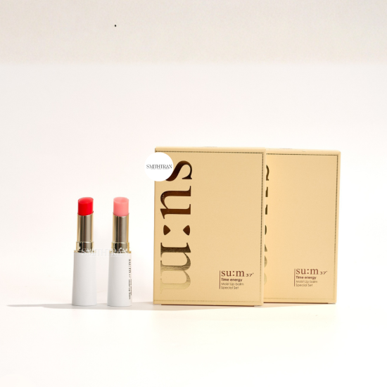 Su:m37 Time Energy Moist Lip Balm 2pcs 5.5g - Red & Pink