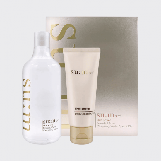 Su:m37 Skin Saver Essential Pure Cleansing Water 400ml + Cleansing Foam 100ml
