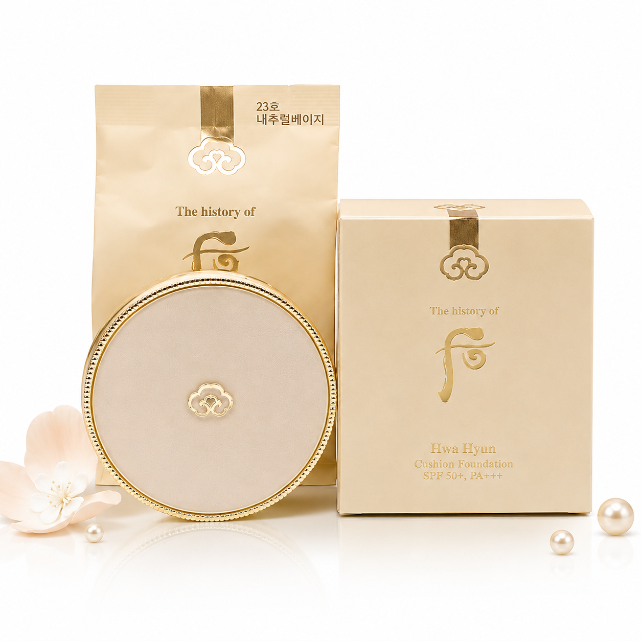 Set Whoo Gongjinhyang Mi Luxury Golden Cushion Glow #No23 + Refill